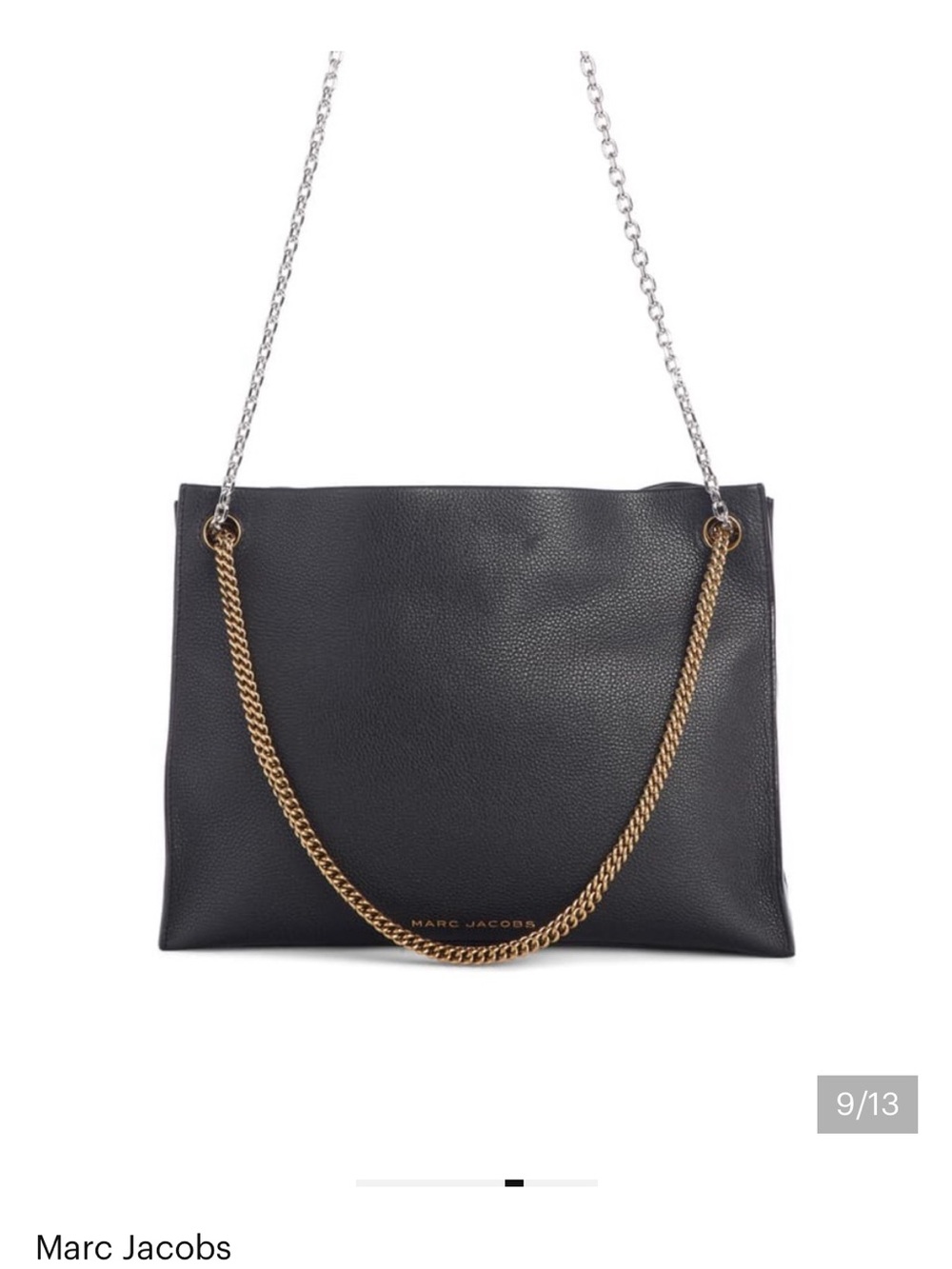 🖤 MARC JACOBS BLACK LEATHER DOUBLE LINK 34 HANDBAG!